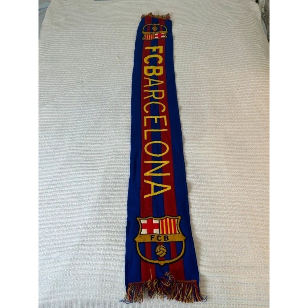 FC Barcelona Scarf Official Soccer Banner Fan FCB Barca Spain